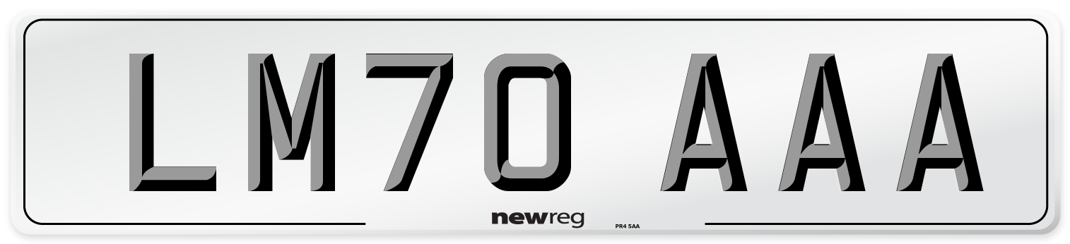 LM70 AAA Number Plate from New Reg